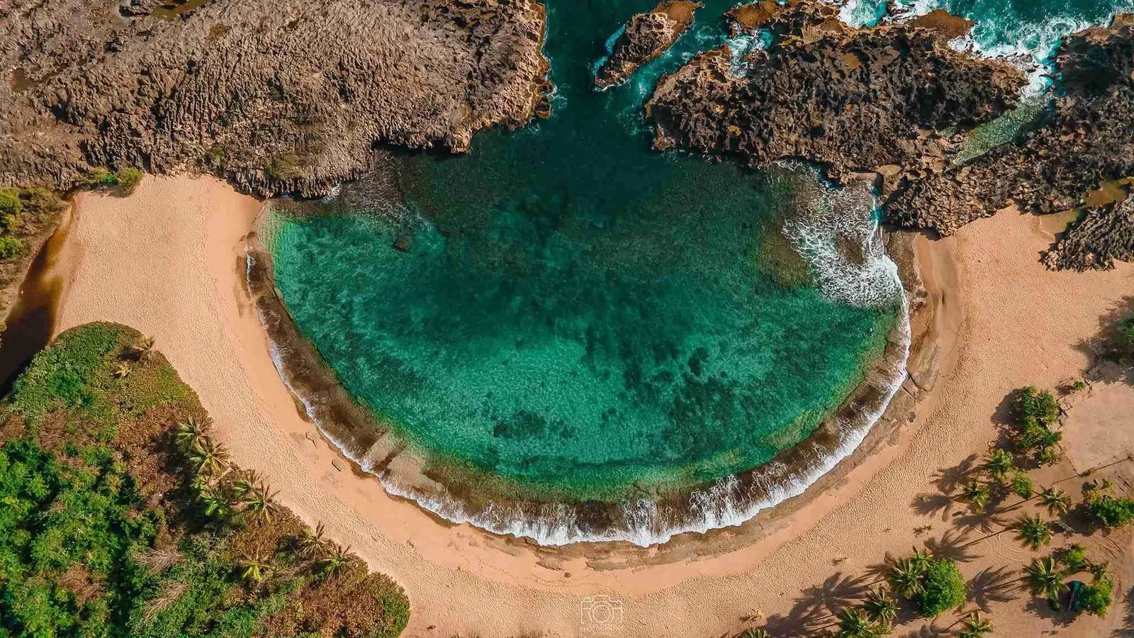 Vista aérea de una playa de Puerto Rico